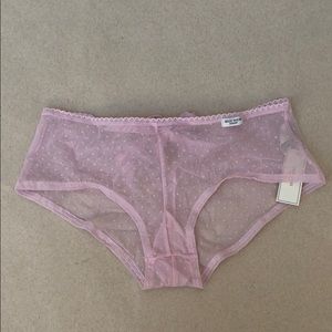 Gilly Hicks polka dot mesh underwear